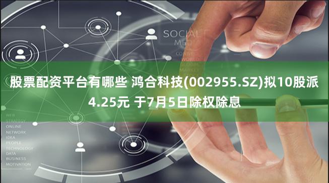 股票配资平台有哪些 鸿合科技(002955.SZ)拟10股派4.25元 于7月5日除权除息