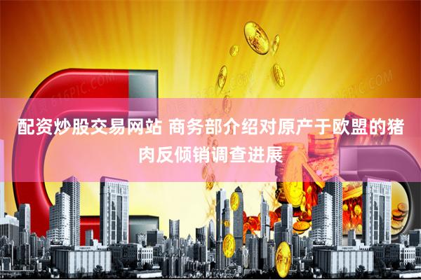 配资炒股交易网站 商务部介绍对原产于欧盟的猪肉反倾销调查进展