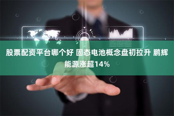股票配资平台哪个好 固态电池概念盘初拉升 鹏辉能源涨超14%